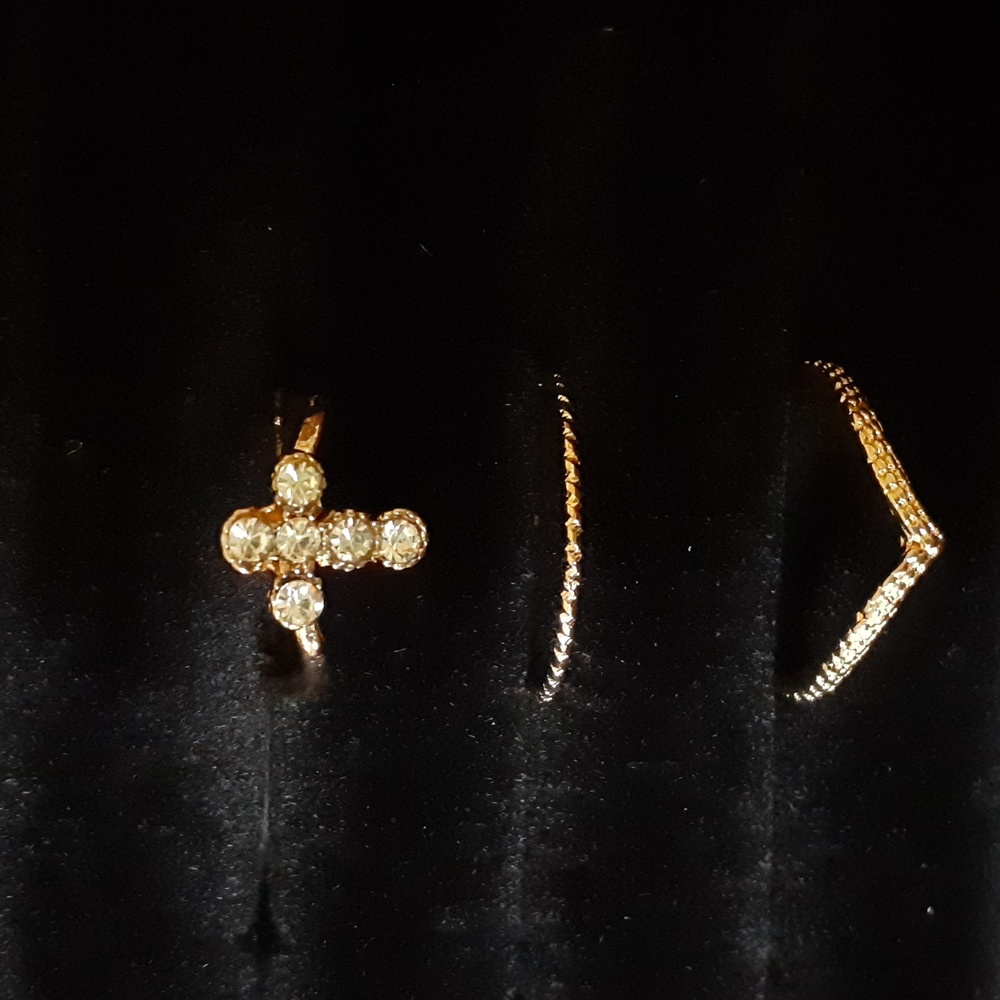 3 Piece Cross Stacking Ring Set - Picture 3 of 6